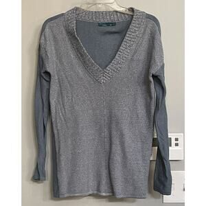 Prana V Neck Sweater organic cotton Long Sleeve pullover‎ womens xs euc